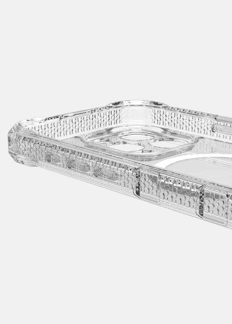 ItSkins Supreme R Clear Case with MagSafe for 16 Pro - Transparent White Print