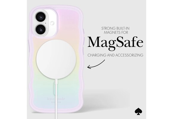 Kate Spade New York Wavy Case with MagSafe for 16 - Opal Iridescent