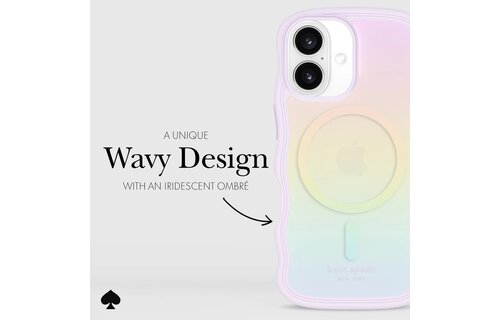 Kate Spade New York Wavy Case with MagSafe for 16 - Opal Iridescent