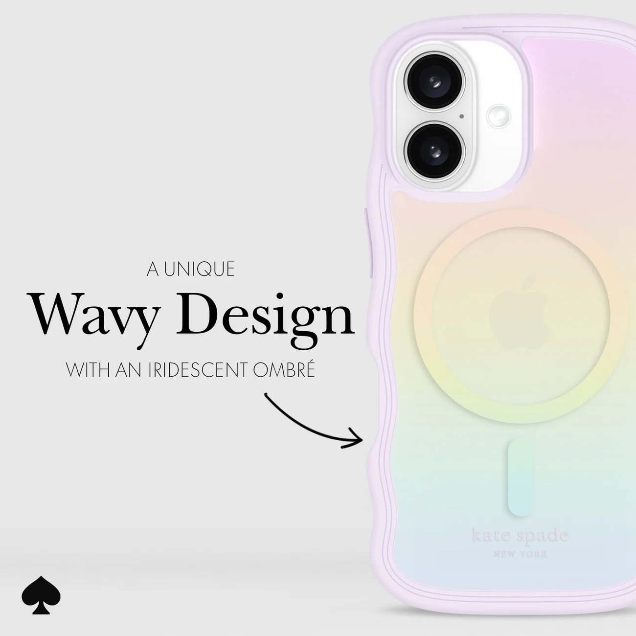 Kate Spade New York Wavy Case with MagSafe for 16 - Opal Iridescent