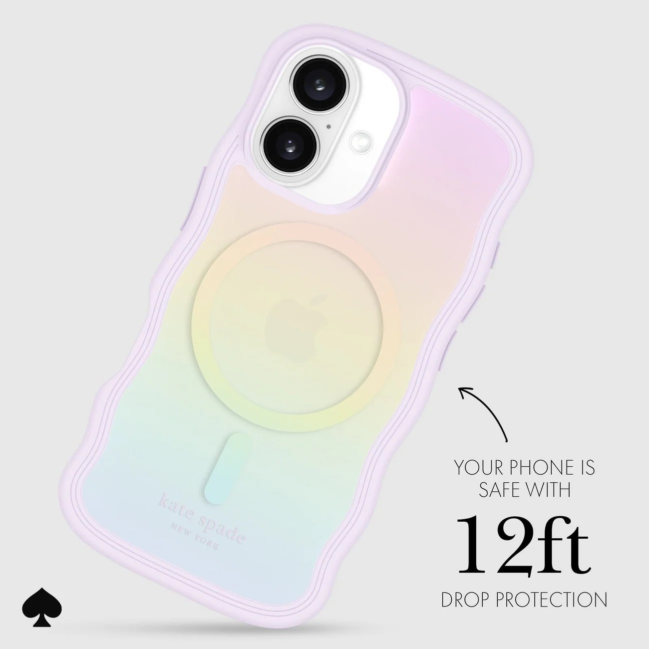 Kate Spade New York Wavy Case with MagSafe for 16 - Opal Iridescent