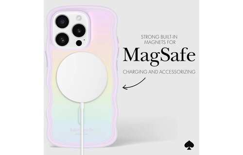 Kate Spade New York Wavy Case with MagSafe for 16 Pro - Opal Iridescent