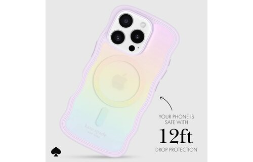 Kate Spade New York Wavy Case with MagSafe for 16 Pro - Opal Iridescent