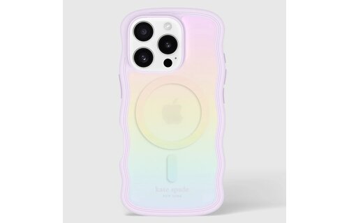 Kate Spade New York Wavy Case with MagSafe for 16 Pro - Opal Iridescent