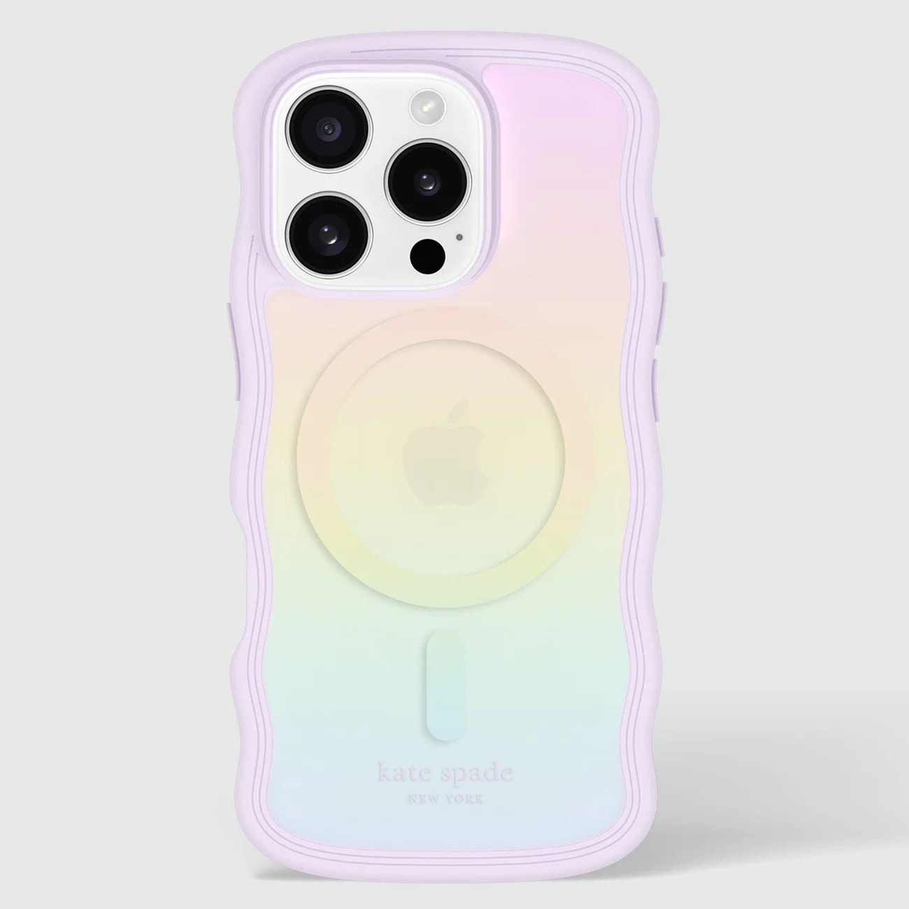 Kate Spade New York Wavy Case with MagSafe for 16 Pro - Opal Iridescent