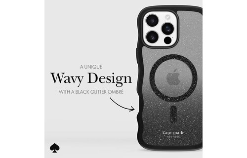 Kate Spade New York Wavy Case with MagSafe for 16 Pro - Nightfall