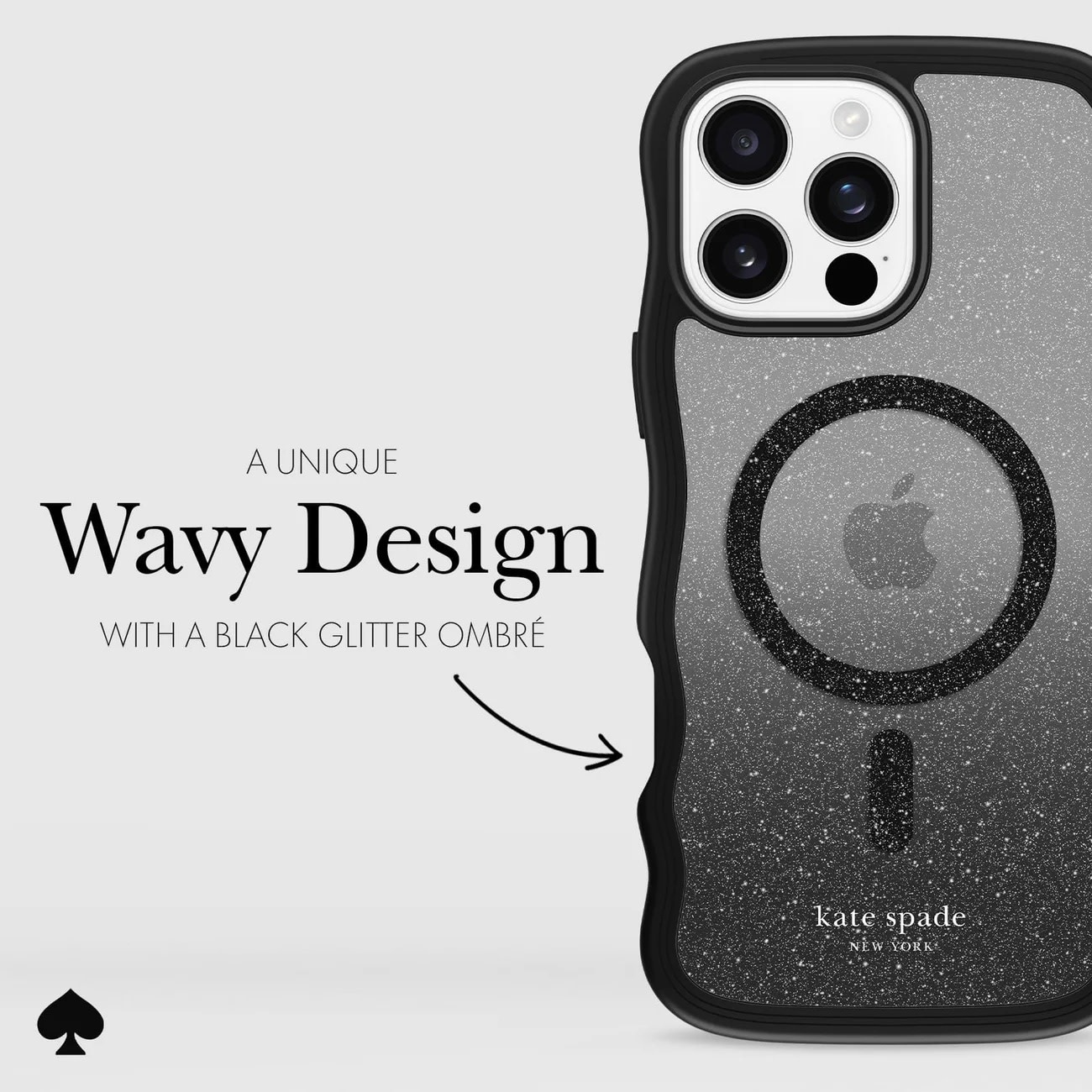 Kate Spade New York Wavy Case with MagSafe for 16 Pro - Nightfall