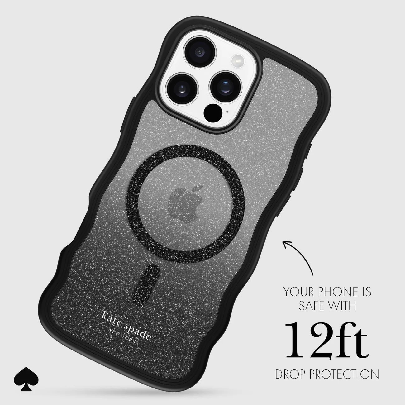 Kate Spade New York Wavy Case with MagSafe for 16 Pro - Nightfall