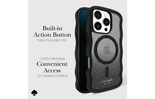 Kate Spade New York Wavy Case with MagSafe for 16 Pro - Nightfall