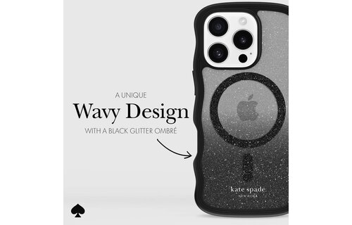 Kate Spade New York Wavy Case with MagSafe for 16 Pro Max - Nightfall