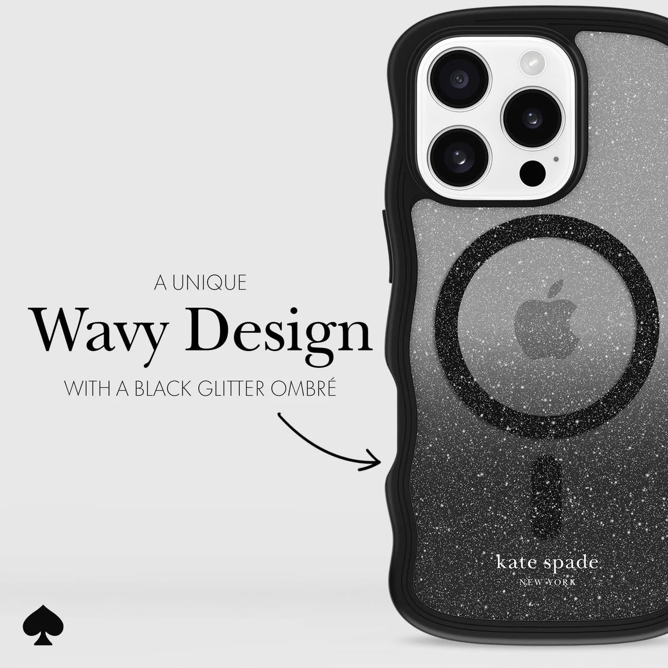 Kate Spade New York Wavy Case with MagSafe for 16 Pro Max - Nightfall