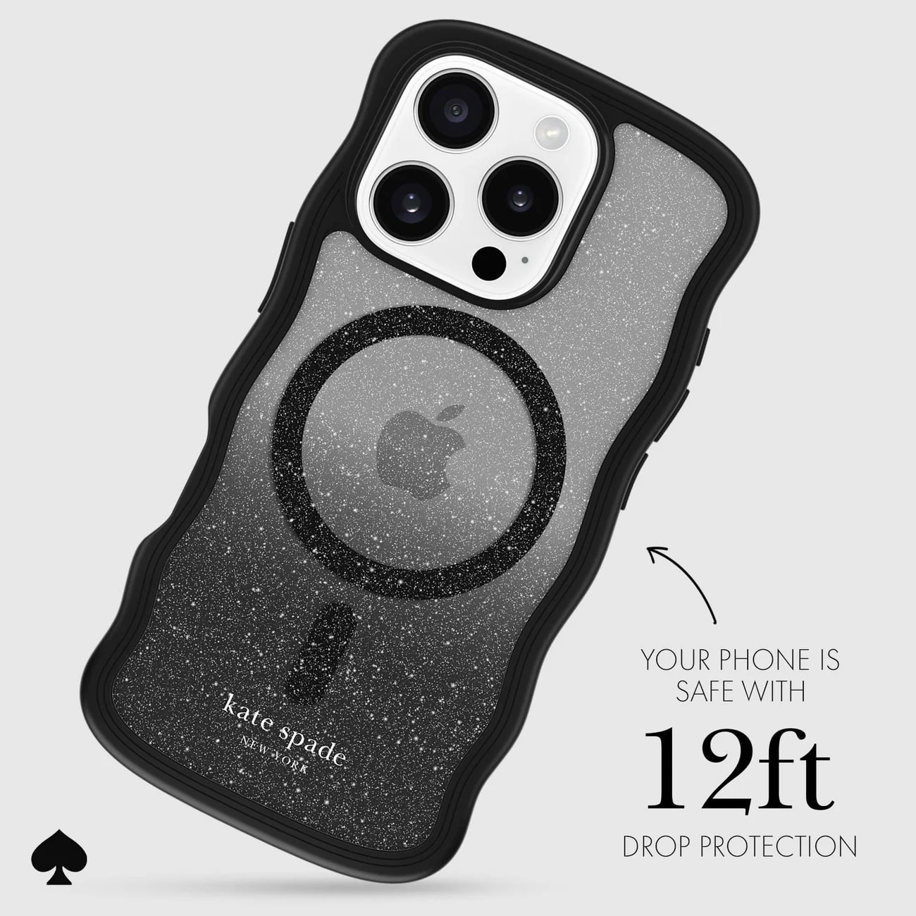 Kate Spade New York Wavy Case with MagSafe for 16 Pro Max - Nightfall