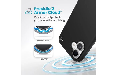 Speck Presidio2 Pro Case with Magsafe for iPhone 16 Plus - Black/Slate Gray