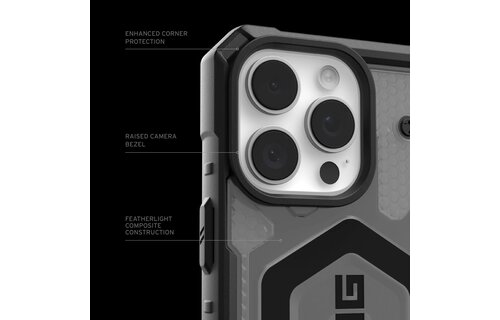 UAG Pathfinder Clear Case with MagSafe for 16 Pro - Ash/Black