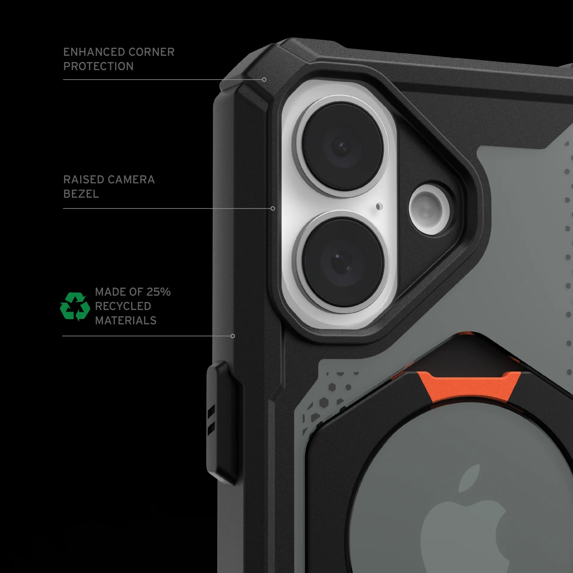 UAG Plasma XTE Case with MagSafe for 16 Plus - Black/Orange