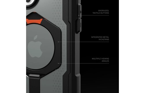 UAG Plasma XTE Case with MagSafe for 16 Pro - Black/Orange