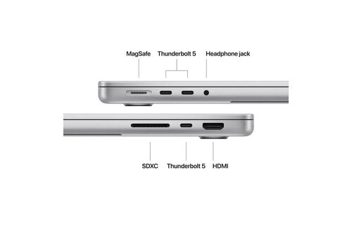 Apple 14" MacBook Pro (M4 Pro 12-Core CPU, 16-Core GPU), 24GB, 512GB, Three Thunderbolt 5 ports, Silver