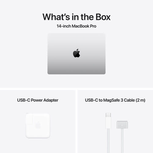 Apple 14" MacBook Pro (M4 Pro 12-Core CPU, 16-Core GPU), 24GB, 512GB, Three Thunderbolt 5 ports, Silver