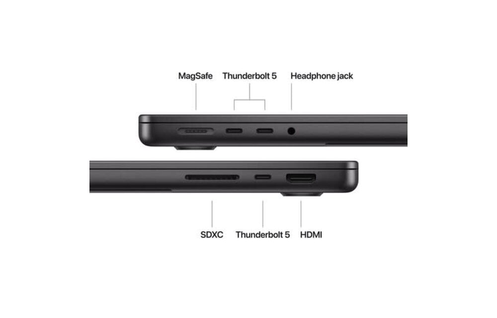 Apple 14" MacBook Pro (M4 Pro 12-Core CPU, 16-Core GPU), 24GB, 512GB, Three Thunderbolt 5 ports, Space Black