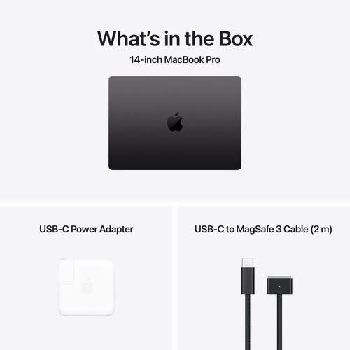 Apple 14" MacBook Pro (M4 Pro 12-Core CPU, 16-Core GPU), 24GB, 512GB, Three Thunderbolt 5 ports, Space Black