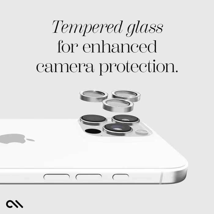 Case-Mate Rear Aluminum Ring Lens Protector for iPhone 16 Pro Max/16 Pro ONLY - Twinkle