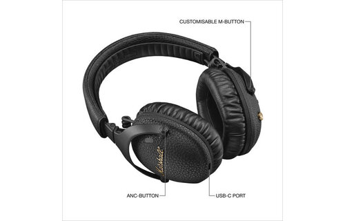 Marshall Monitor III ANC Over Ear Bluetooth Headphones - Black