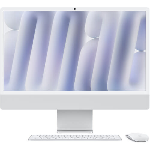 Apple 24" iMac, Silver, 4.5K (4480 x 2520) Display,  M4 (10-Core CPU, 10-Core GPU), 16GB, 512GB, macOS (late 2024)