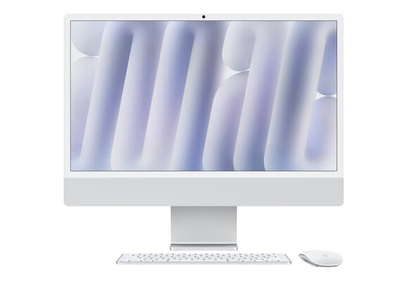 Apple 24" iMac, Silver, 4.5K (4480 x 2520) Display,  M4 (10-Core CPU, 10-Core GPU), 24GB, 512GB, macOS (late 2024)