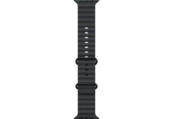 Apple Watch Band 49mm Black Ocean Band w/ Black Titanium Finish (also compatible with 44/45/46mm watches) (fits 130-200mm wrists)