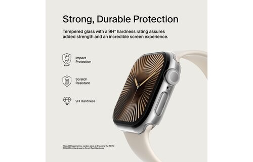 Belkin ScreenForce Tempered Curve 2-in-1 Treated Screen Protector + Bumper for Apple Watch Series 10 46mm ONLY