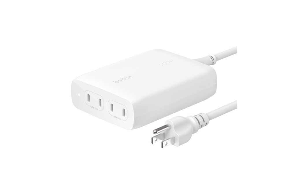 Belkin BOOST↑ CHARGE Pro 200w 4 Port USB-C GaN Wall Charger White