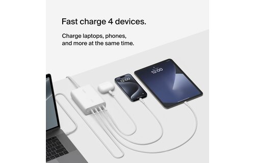 Belkin BOOST↑ CHARGE Pro 200w 4 Port USB-C GaN Wall Charger White