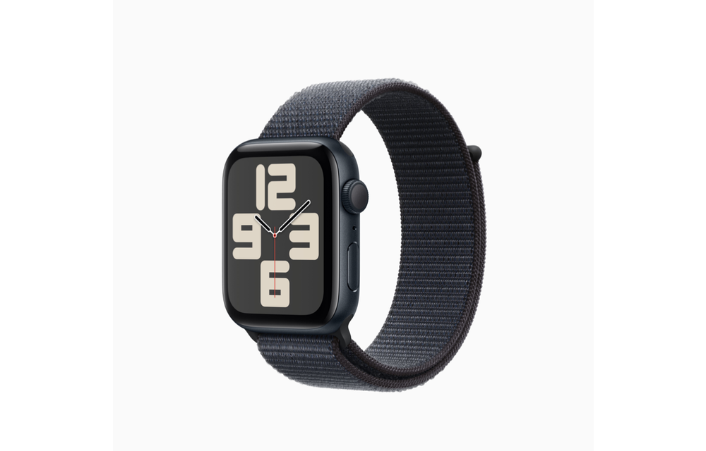 Apple FTZ Watch SE 2nd gen (GPS, 44mm, Midnight Aluminum Case, Ink Sport Loop) (Band fits 145-220mm wrists) WSL