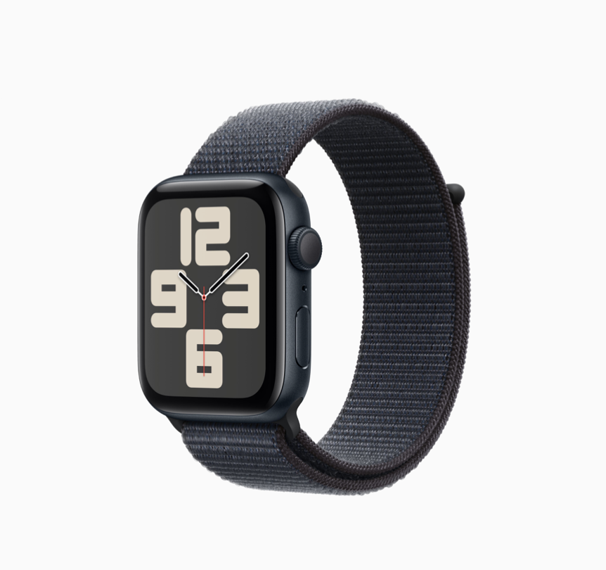Apple FTZ Watch SE 2nd gen (GPS, 44mm, Midnight Aluminum Case, Ink Sport Loop) (Band fits 145-220mm wrists) WSL