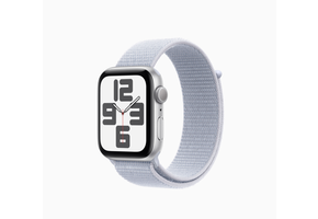 Apple FTZ Watch SE 2nd gen (GPS, 44mm, Silver Aluminum Case, Blue Cloud Sport Loop) (Band fits 145-220mm wrists) WSL