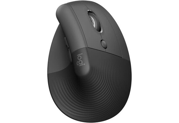 Logitech Lift Vertical Ergonomic Wireless Mouse - Graphite