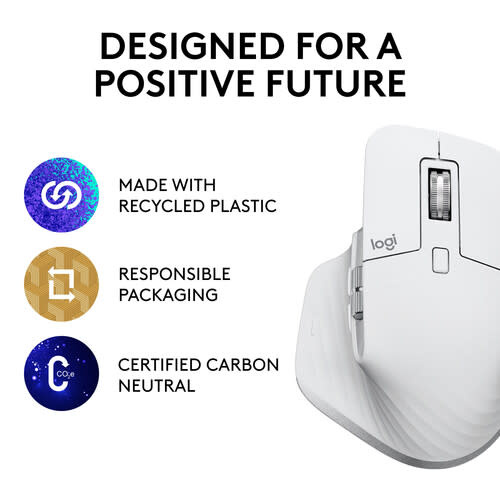 Logitech MX Master 3S Advanced Wireless Mouse - Pale Gray