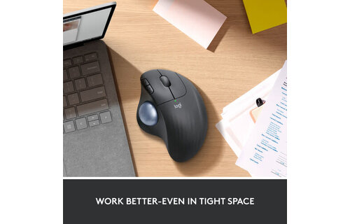 Logitech M575s Ergo Wireless Trackball Mouse Black+Blue