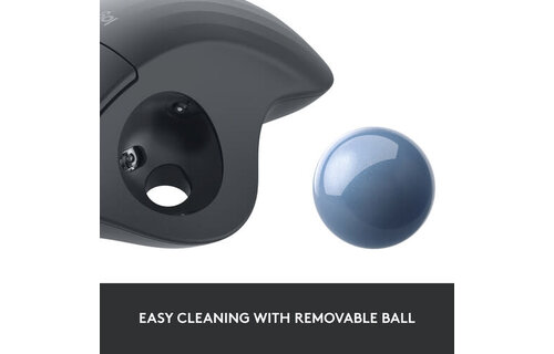 Logitech M575s Ergo Wireless Trackball Mouse Black+Blue