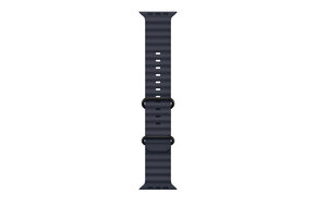 Apple Watch Band 49mm Navy Ocean Band w/ Black Titanium Finish (also compatible with 44/45/46mm watches) (fits130-200mm wrists)