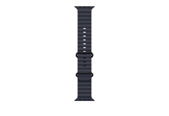 Apple Watch Band 49mm Navy Ocean Band w/ Black Titanium Finish (also compatible with 44/45/46mm watches) (fits130-200mm wrists)