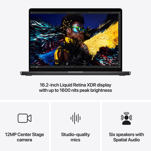 Apple 16" MacBook Pro (M4 Max 16-Core CPU, 40-Core GPU), 48GB, 1TB, Three Thunderbolt 5 ports, Space Black