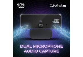 Adesso CyberTrack H6 4K Ultra HD USB Webcam with Built-In Stereo Microphone and Privacy Shutter