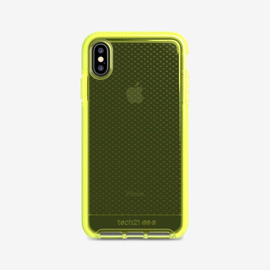 Tech21 Evo Check Case for iPhone Xs Max Neon Yellow (WHILE SUPPLIES LAST)