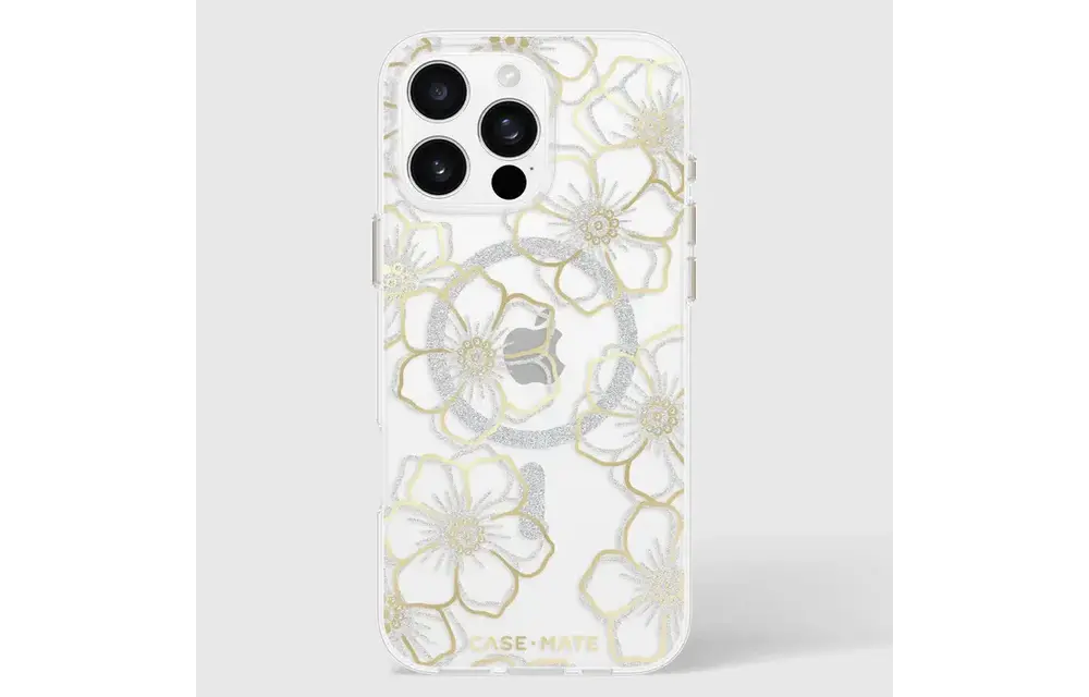 Case-Mate Floral Gems Case with MagSafe for 16 Pro Max - Gold