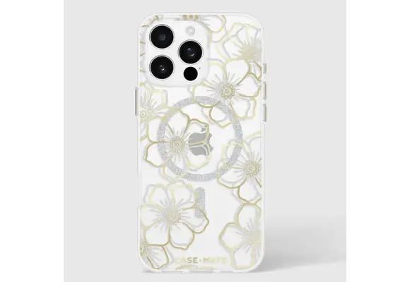 Case-Mate Floral Gems Case with MagSafe for 16 Pro Max - Gold