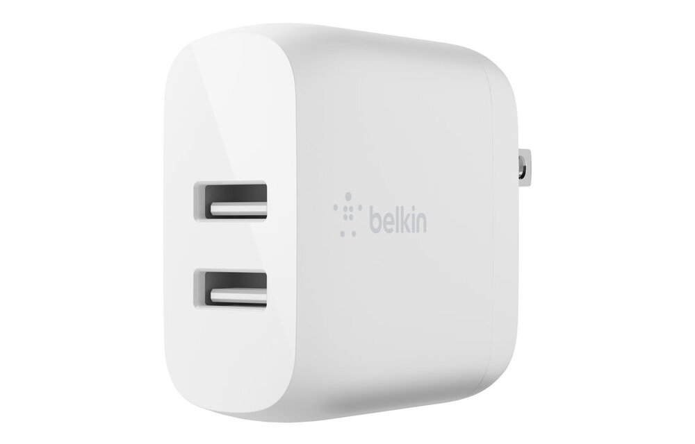Belkin BOOST↑ CHARGE 24w USB-A Dual Port Wall Charger Silver