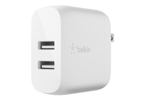 Belkin BOOST↑ CHARGE 24w USB-A Dual Port  Wall Charger Silver