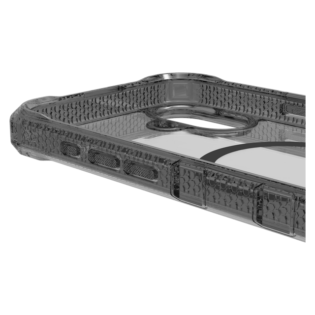 ItSkins Supreme R Clear Case with MagSafe for 16 - Graphite and Graphite Print