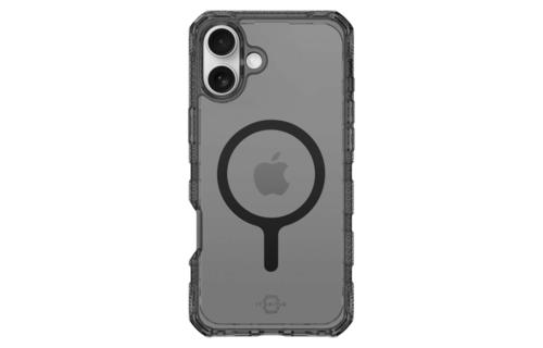 ItSkins Supreme R Clear Case with MagSafe for 16 - Graphite and Graphite Print